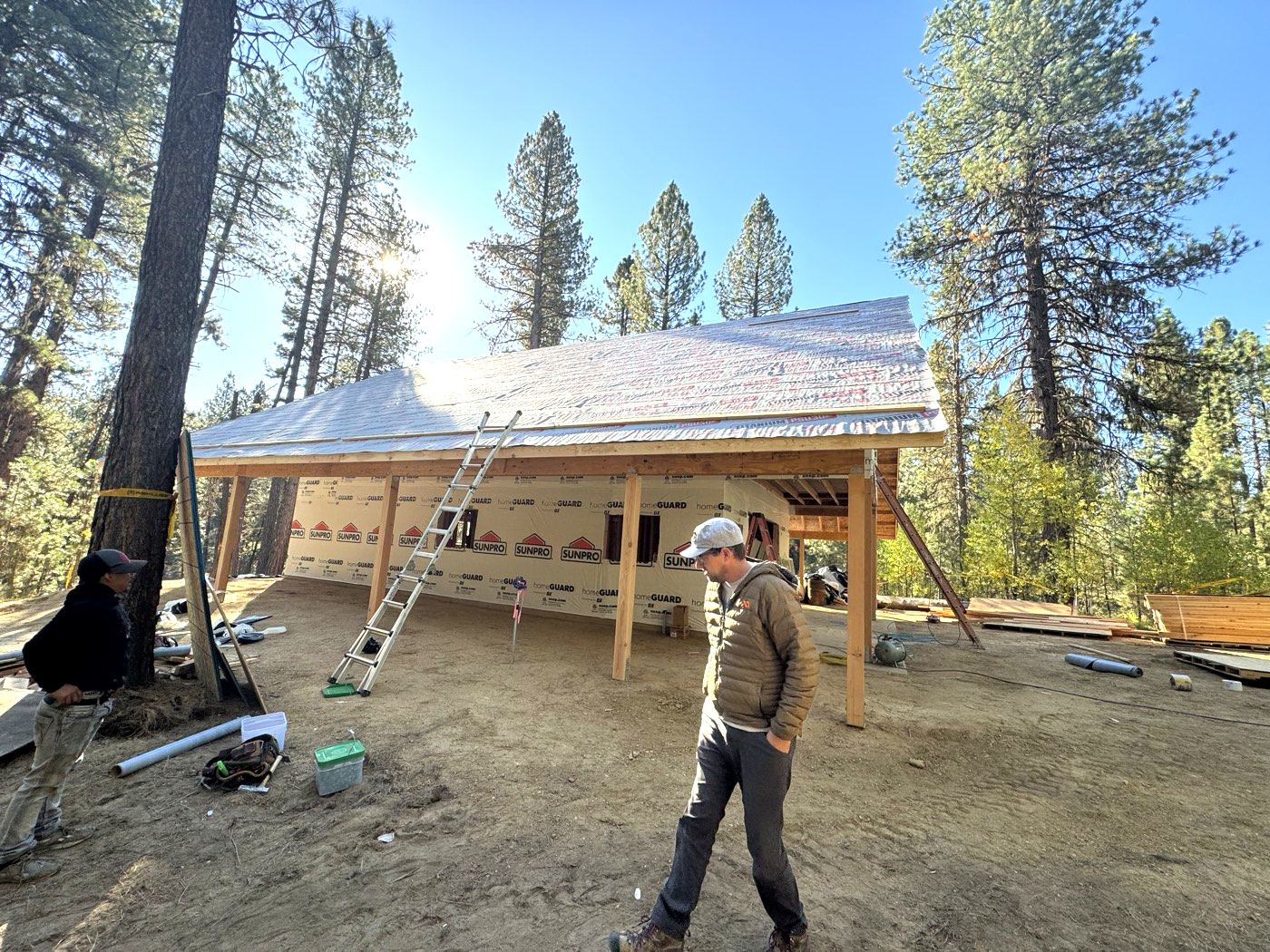 Thunder Mountain Homes crew at work on a Boise custom home build site