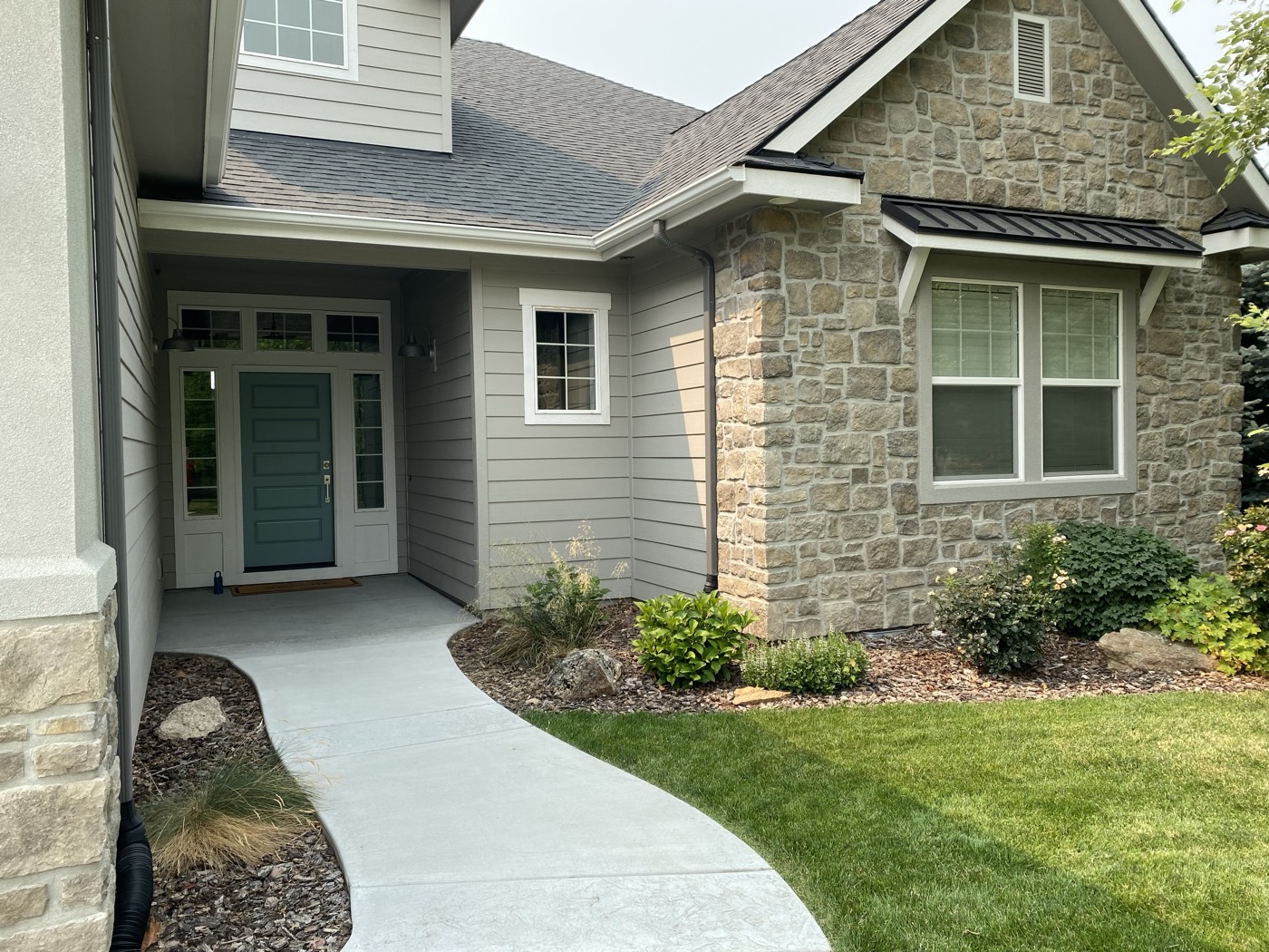 Luxury custom home under construction by Thunder Mountain Homes in Boise, Idaho