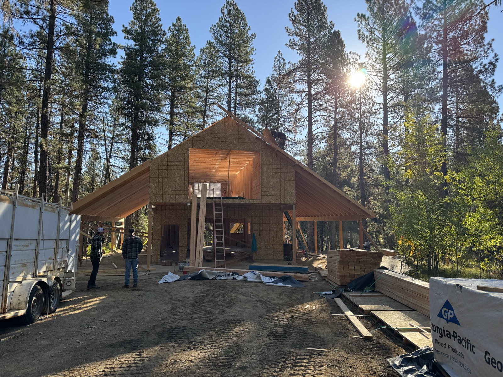 Custom mountain cabin built among Idaho pines