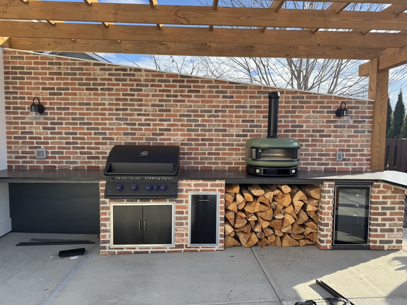 Custom outdoor kitchen and pergola for Idaho outdoor living
